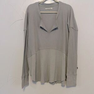 We The Free Free People oversized Waffle Tunic Top EUC L